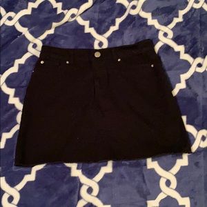black jean skirt